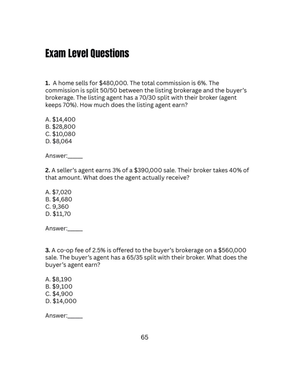 The Real Estate Exam Workbook (Physical)