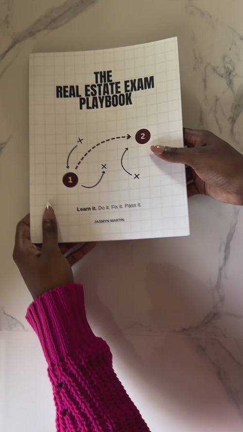 Overview of the Real Estate Exam Playbook + Workbook Bundle, including physical books and digital study guides.